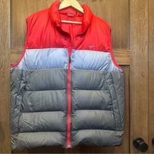 Nike 550 Men's Red and Gray Puffer Vest